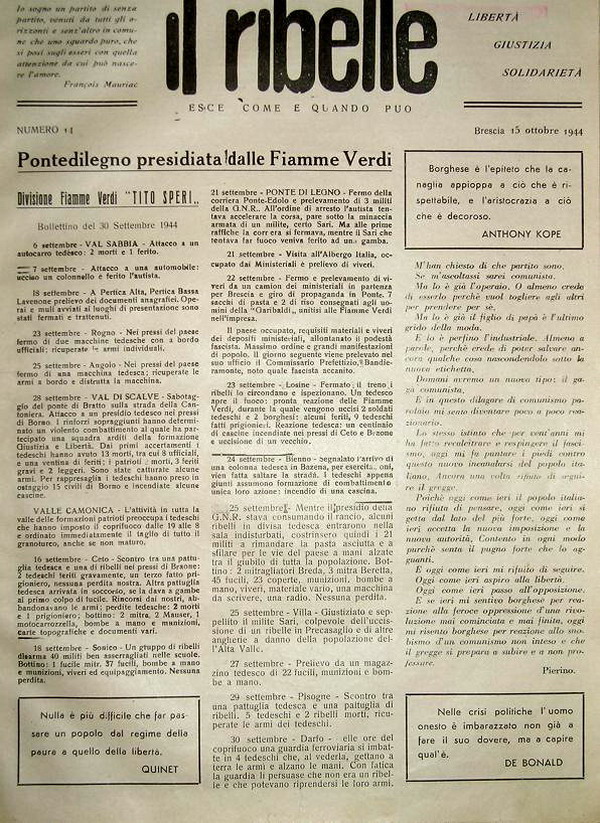 Il Ribelle 1943 resistenza