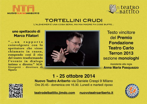 Tortellini crudi Marco Filatori Ariberto teatro